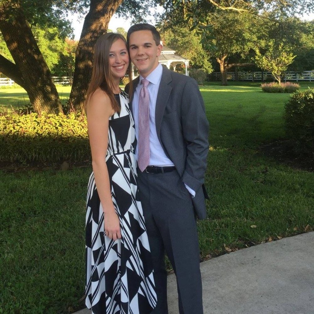 Floor-length geometric black/white dress (Express)